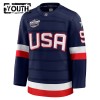 USA Trikot 4 Nations Face Off 2025 Fanatics Premium Jack Eichel Navy - Kinder